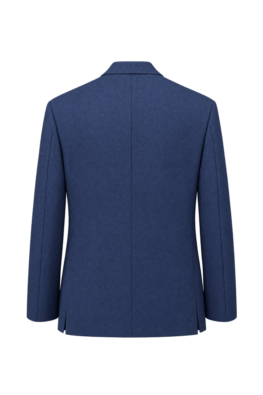 1980s Navy Blue Woven Blazer - Back View