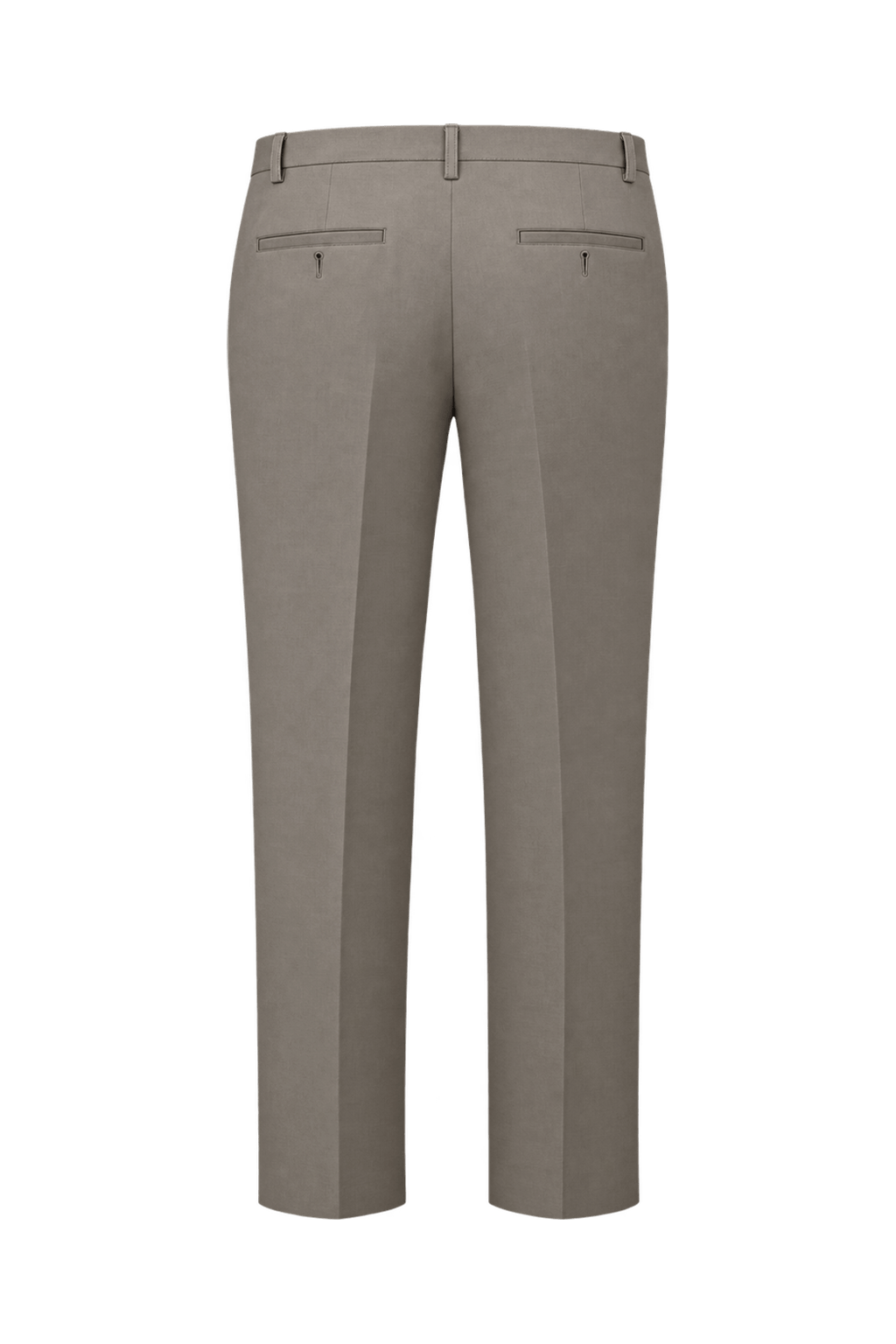 1980s Muted Olive-Khaki Woven Trousers - Back View