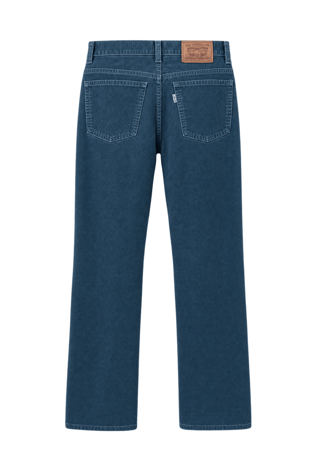 1990s Faded Slate Blue Corduroy Pants - Back View