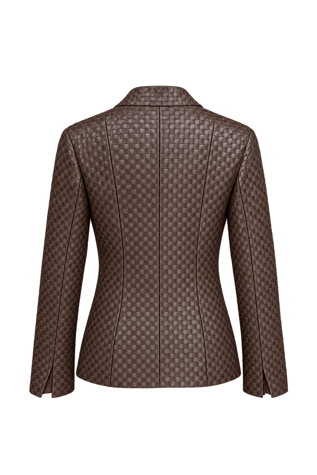 1980s Dark Chocolate Brown Leather Jacket - Back View