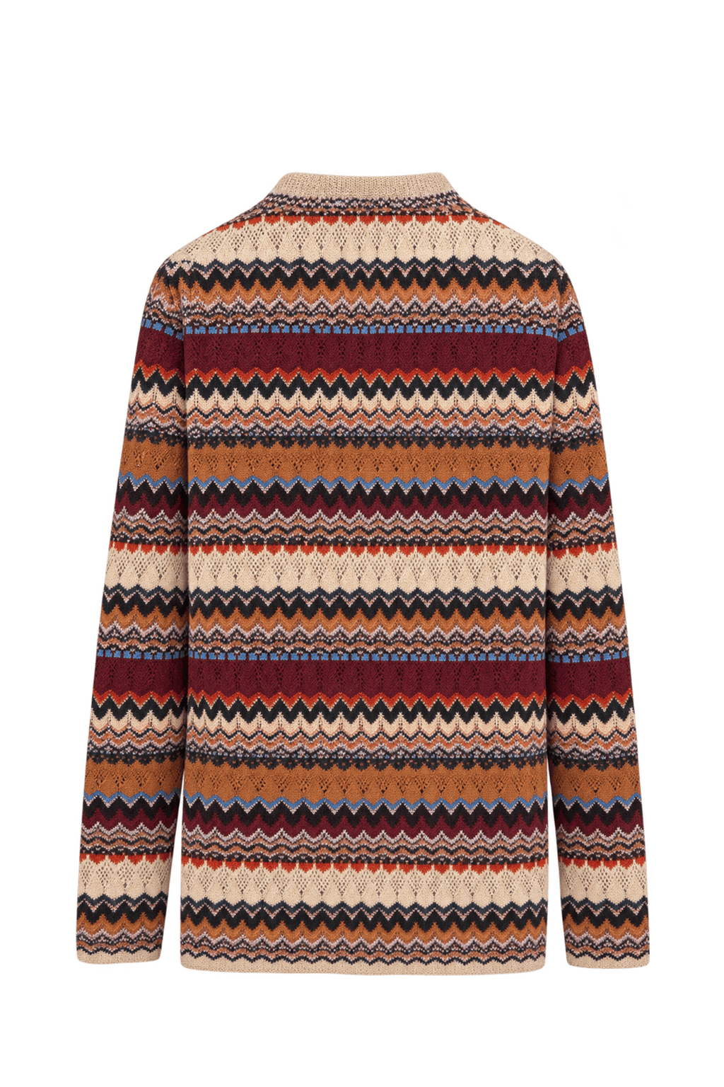 1980s Cream Knit Cardigan - Back View
