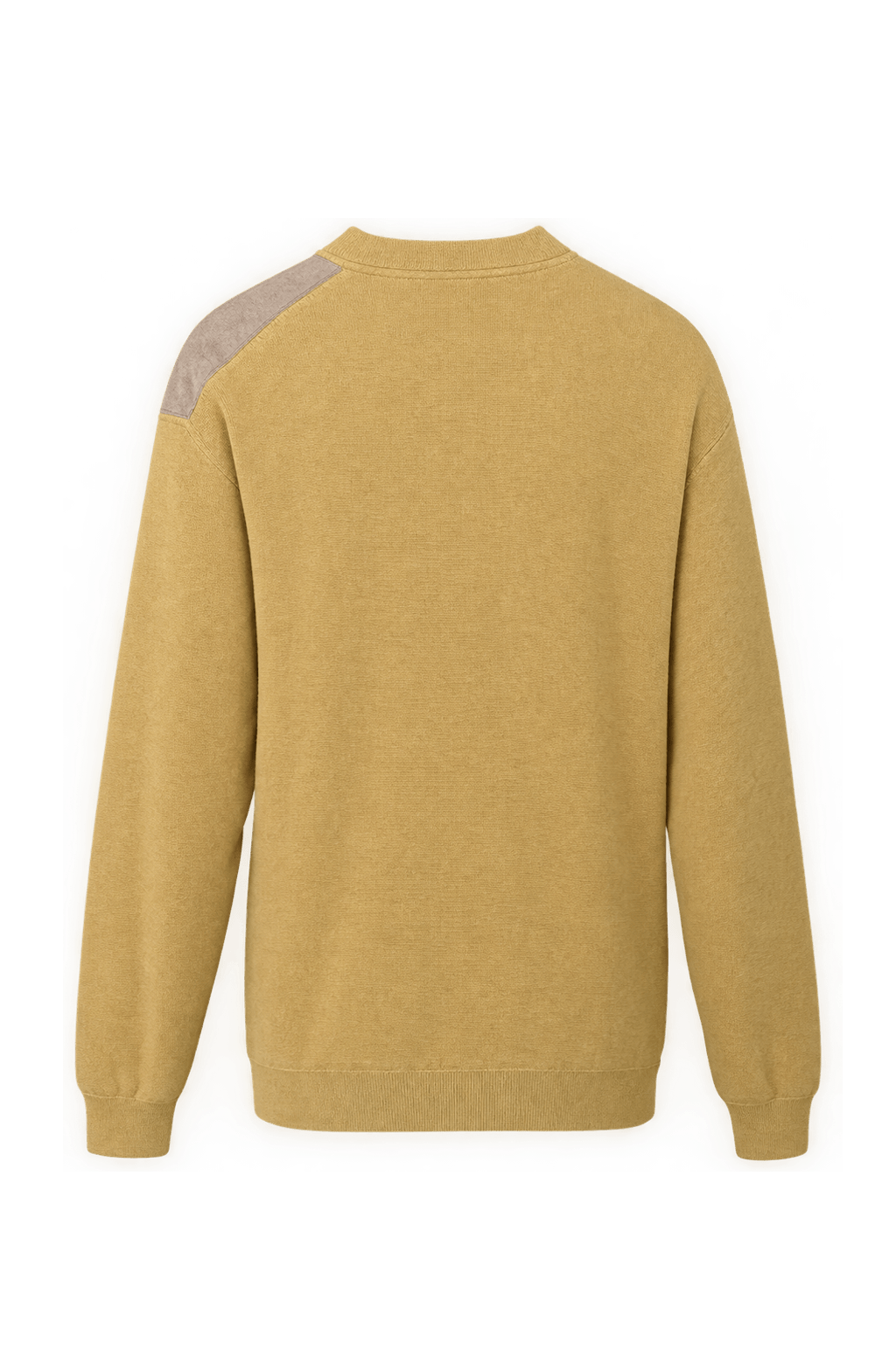 1980s Mustard Yellow Knit Cardigan - Back View