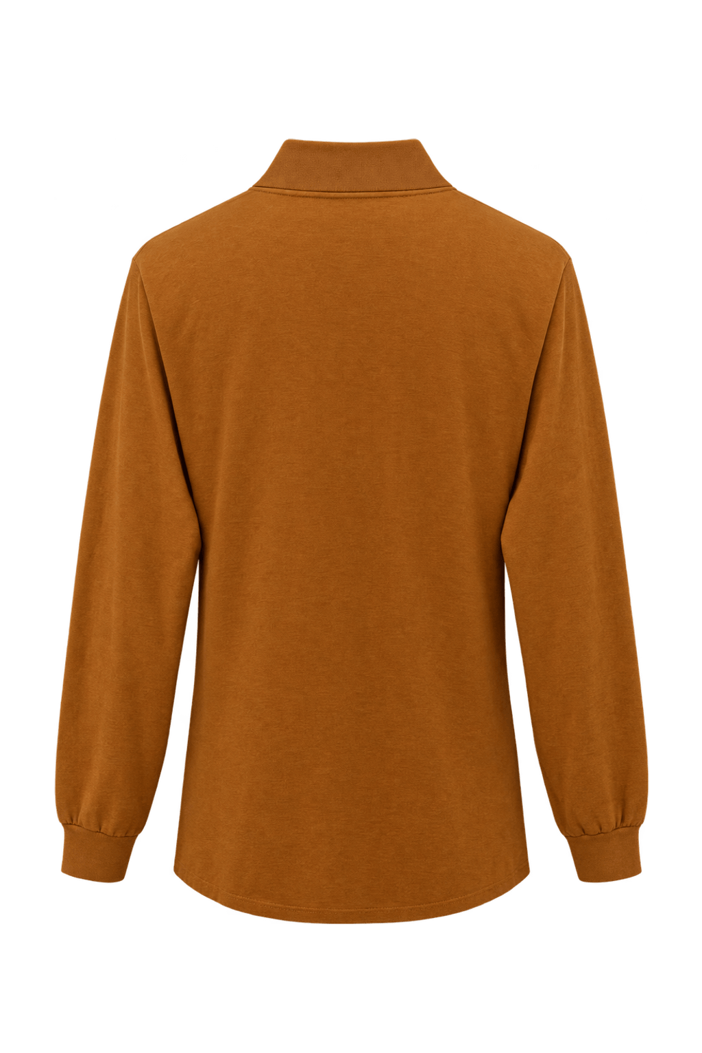 1980s Warm Rust Orange Knit Shirt - Back View