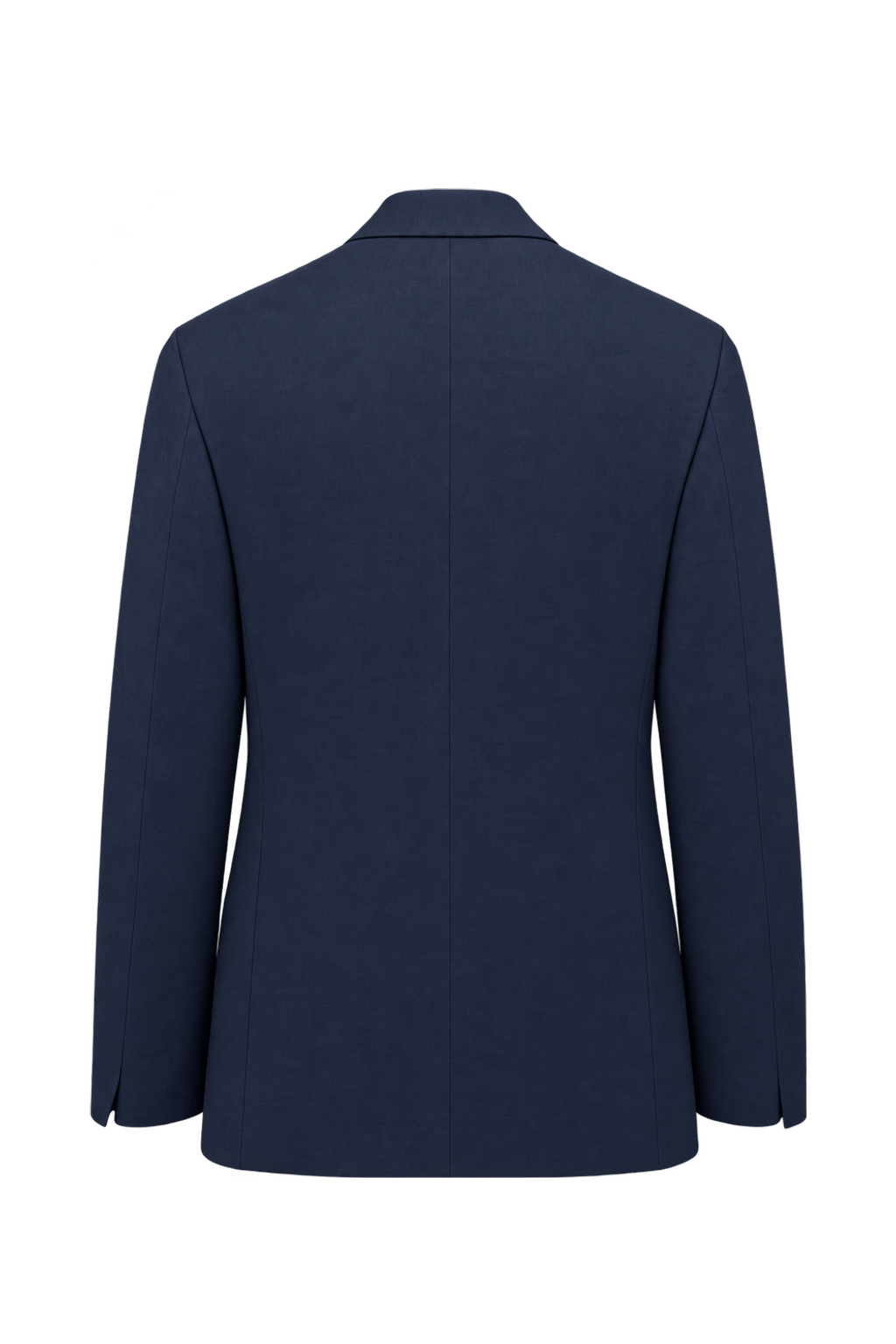 1980s Very Dark Navy Blue Unverified Suiting Blazer - Back View