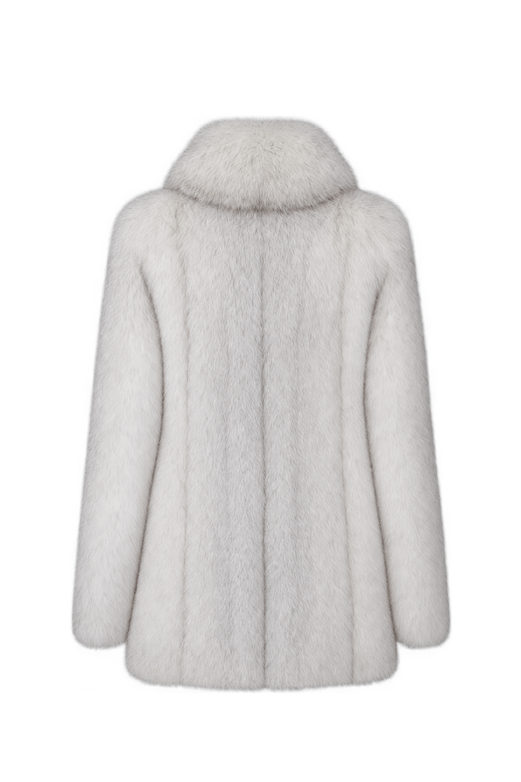1980s Creamy Ivory Fur Coat - Back View