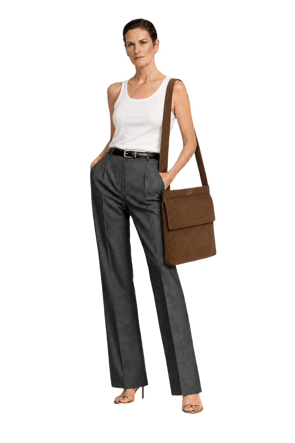 1990s Brown Textured Bag - Model
