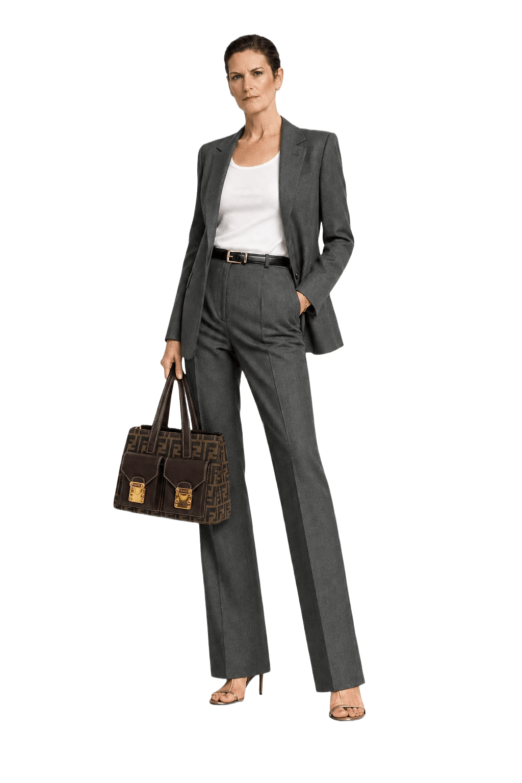 1980s Brown Leather Handbag - Model