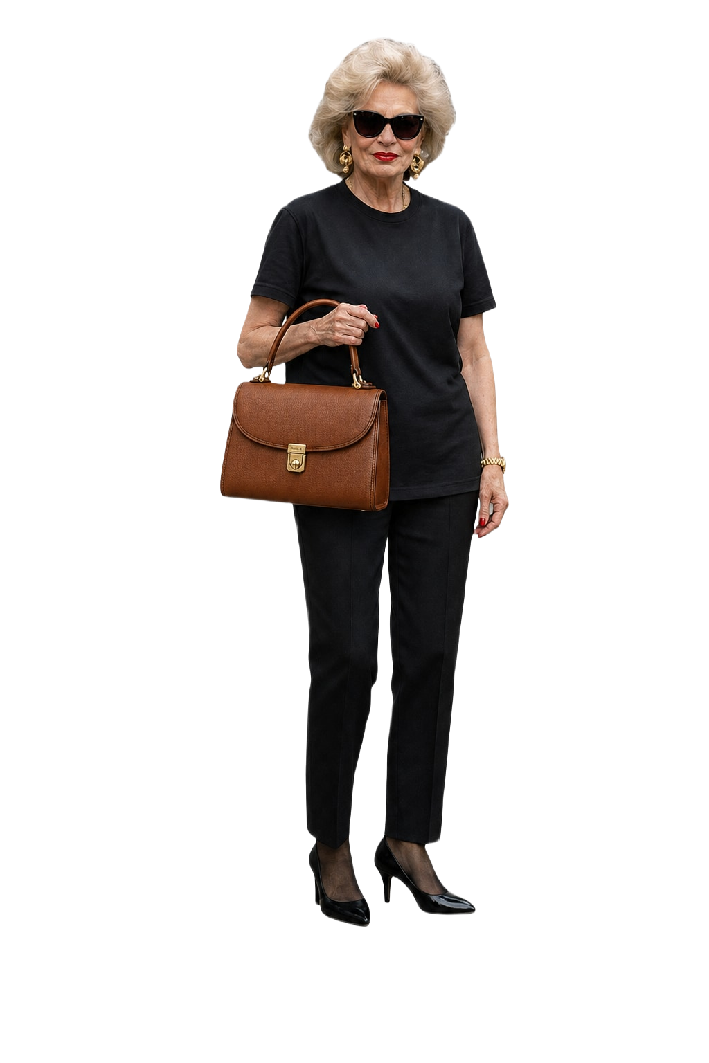 1980s Brown Leather Handbag - Model