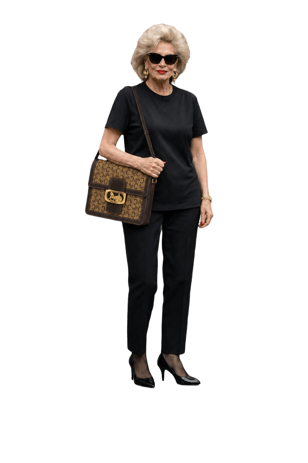 1980s Brown Canvas Bag - Model