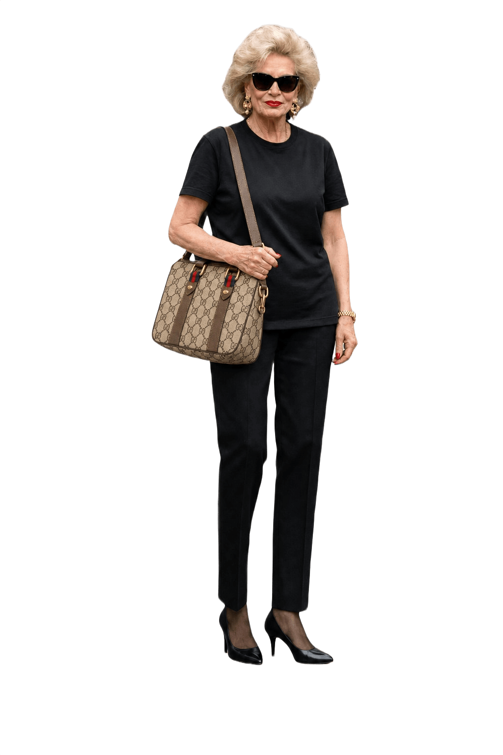 1980s Beige Canvas Handbag - Model