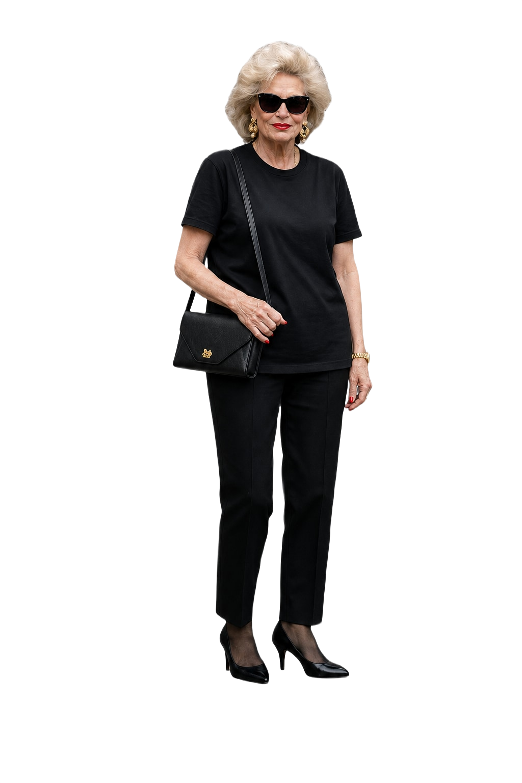 1980s Black Leather Bag - Model