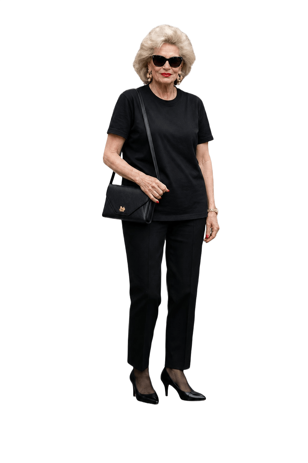 1980s Black Leather Bag - Model