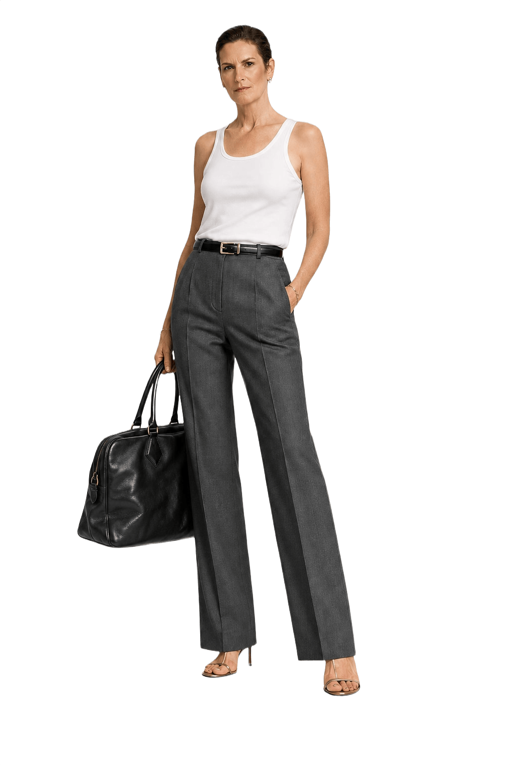 1990s Black Leather Bag - Model
