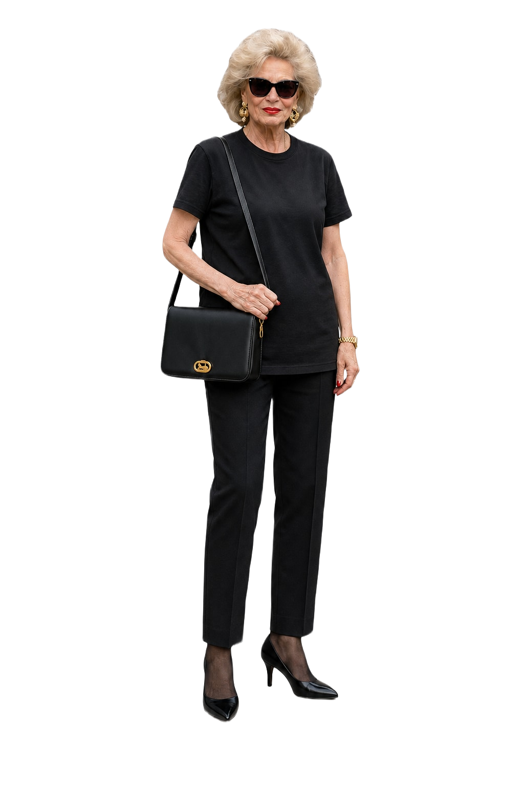 1980s Black Leather Bag - Model