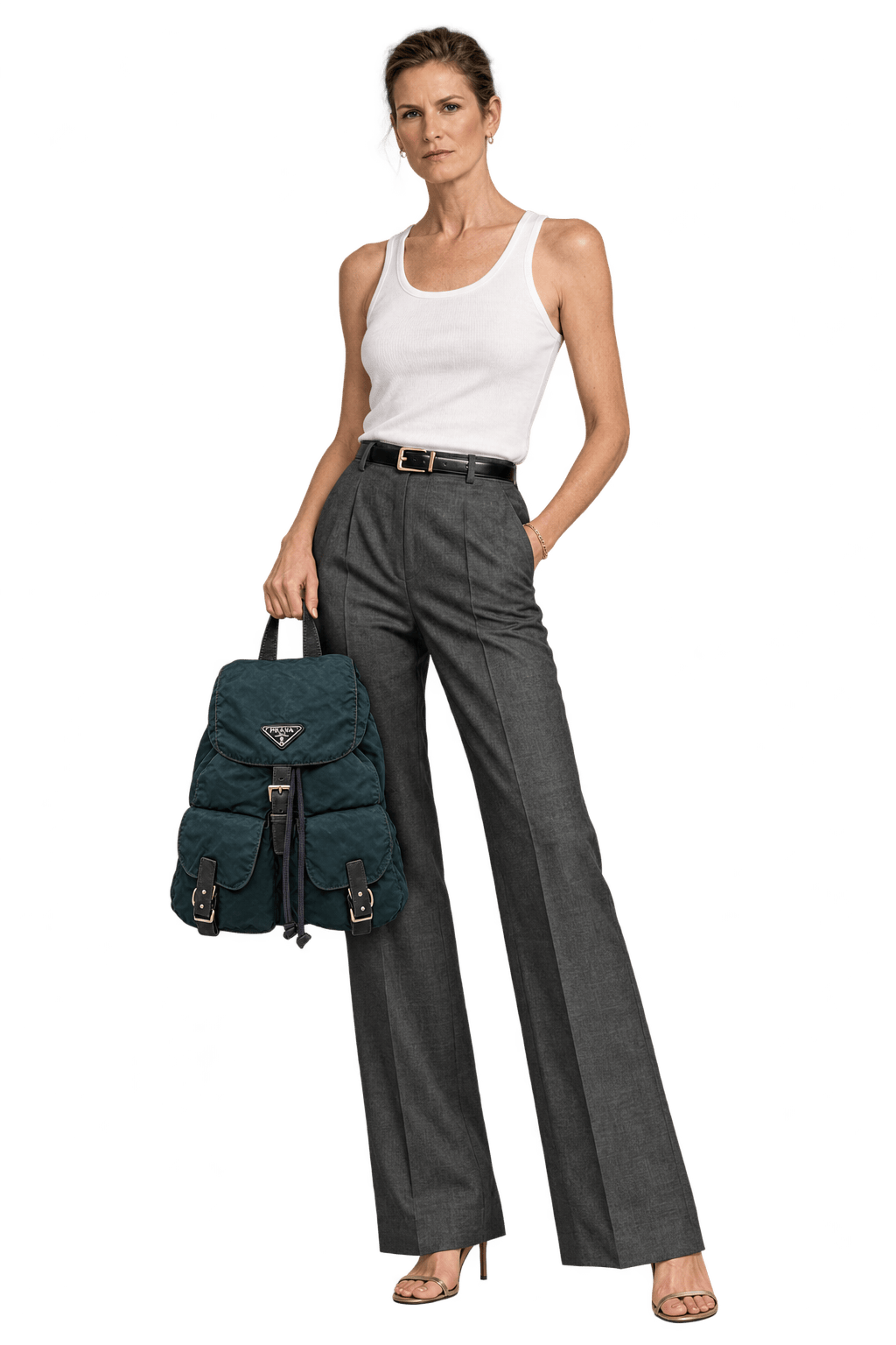 1990s Black Nylon Backpack - Model