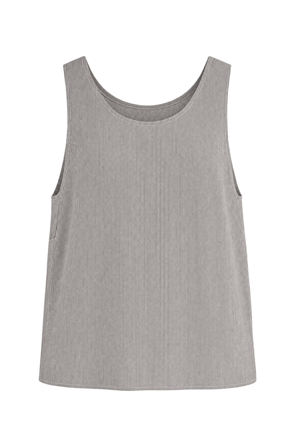 1990s Light Gray Lightweight Tank Top - Front View