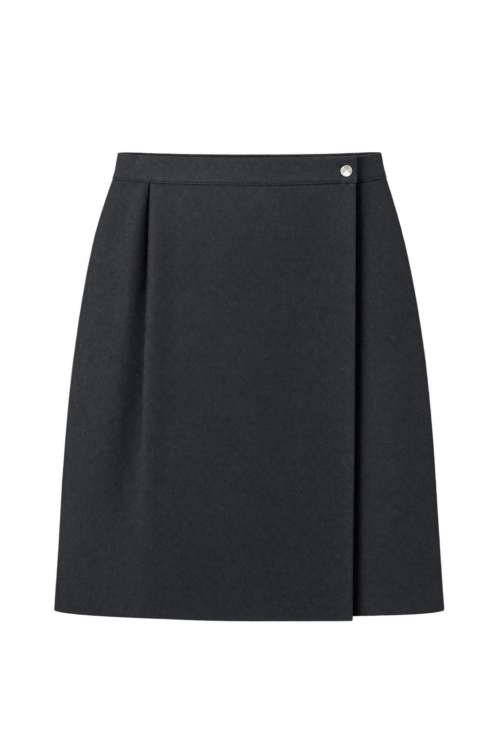 1980s Black Woven Skirt - Front View