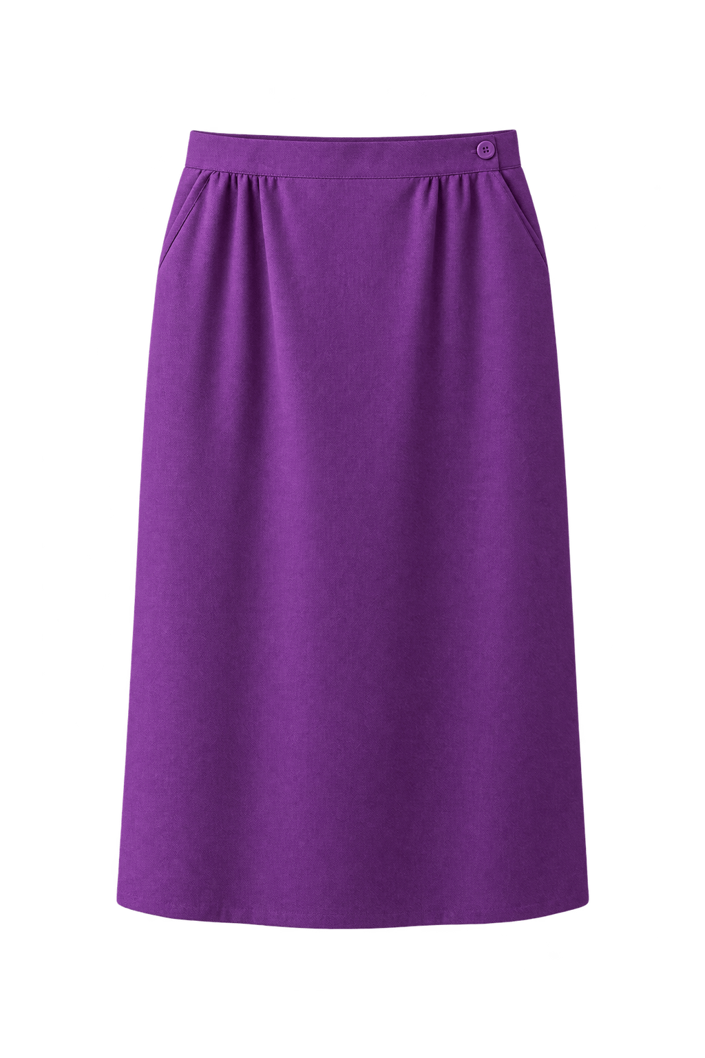1980s Rich Purple Woven Skirt - Front View