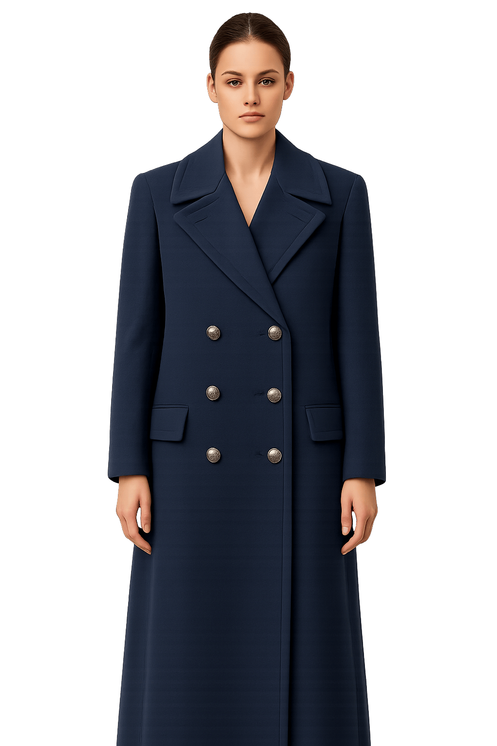 50s Double-Breasted Coat - AI Generated