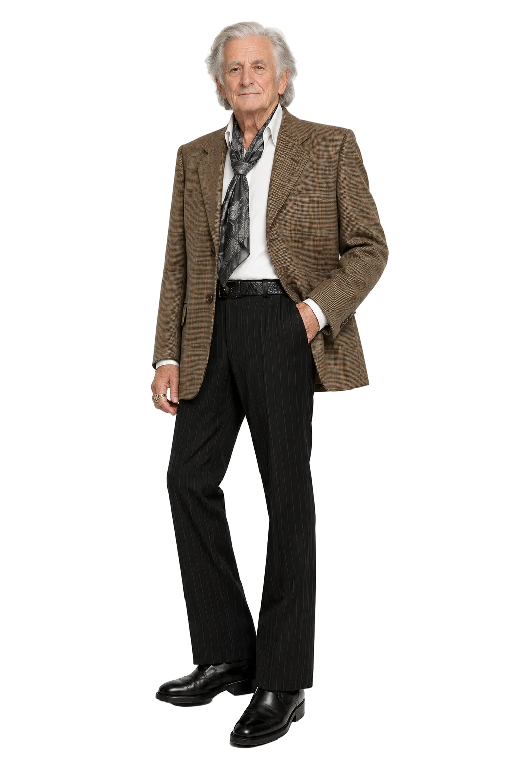 1970s Brown Wool Blazer - Model