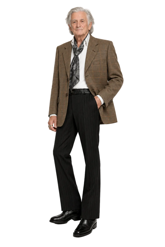 1970s Brown Wool Blazer - Model