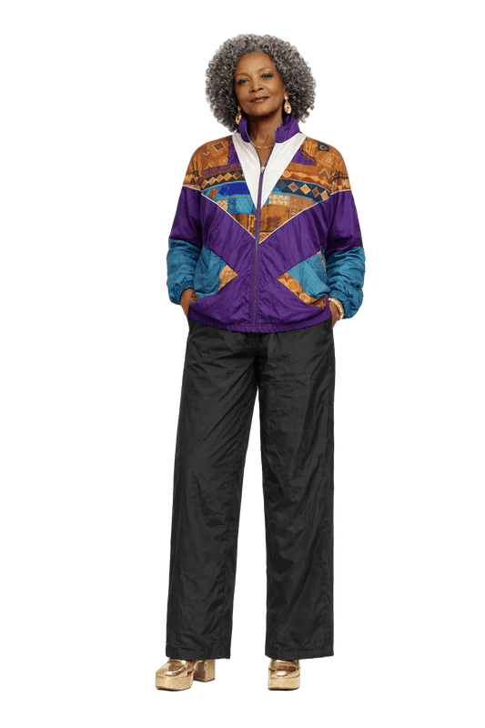 1980s Multicolored Nylon Tracksuit - Model