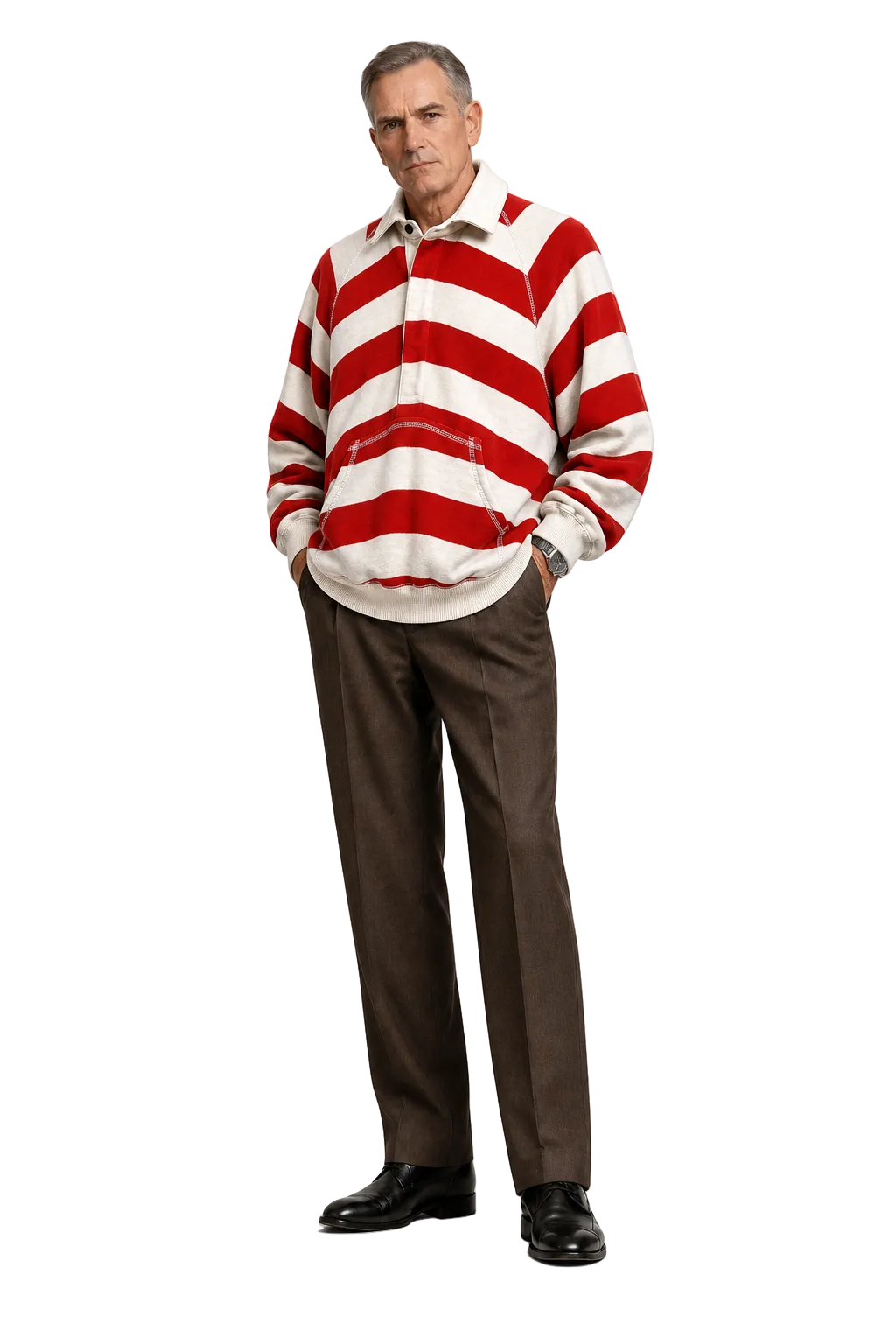 1990s Red Cotton Sweater - Model