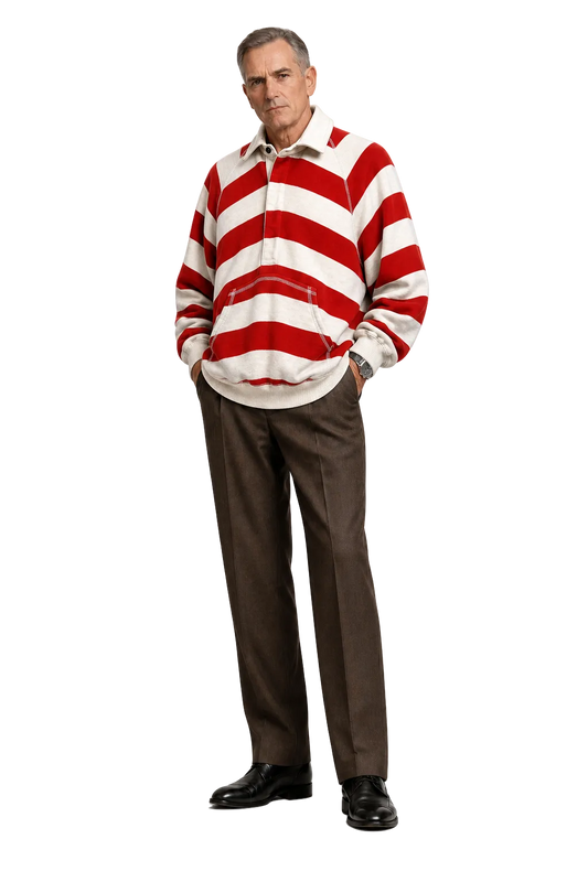 1990s Red Cotton Sweater - Model
