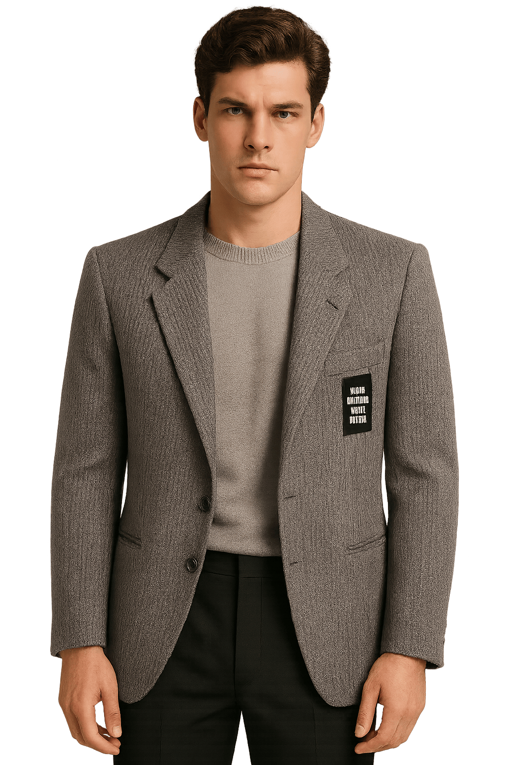 80s Men's Pinstripe Blazer by YSL - AI Generated