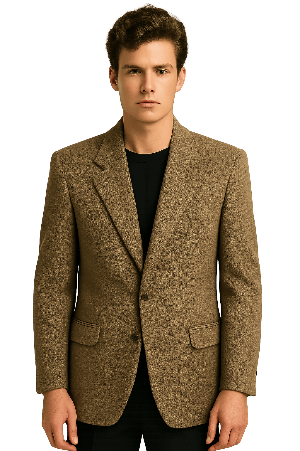 80s Mens Herringbone Blazer with - AI Generated