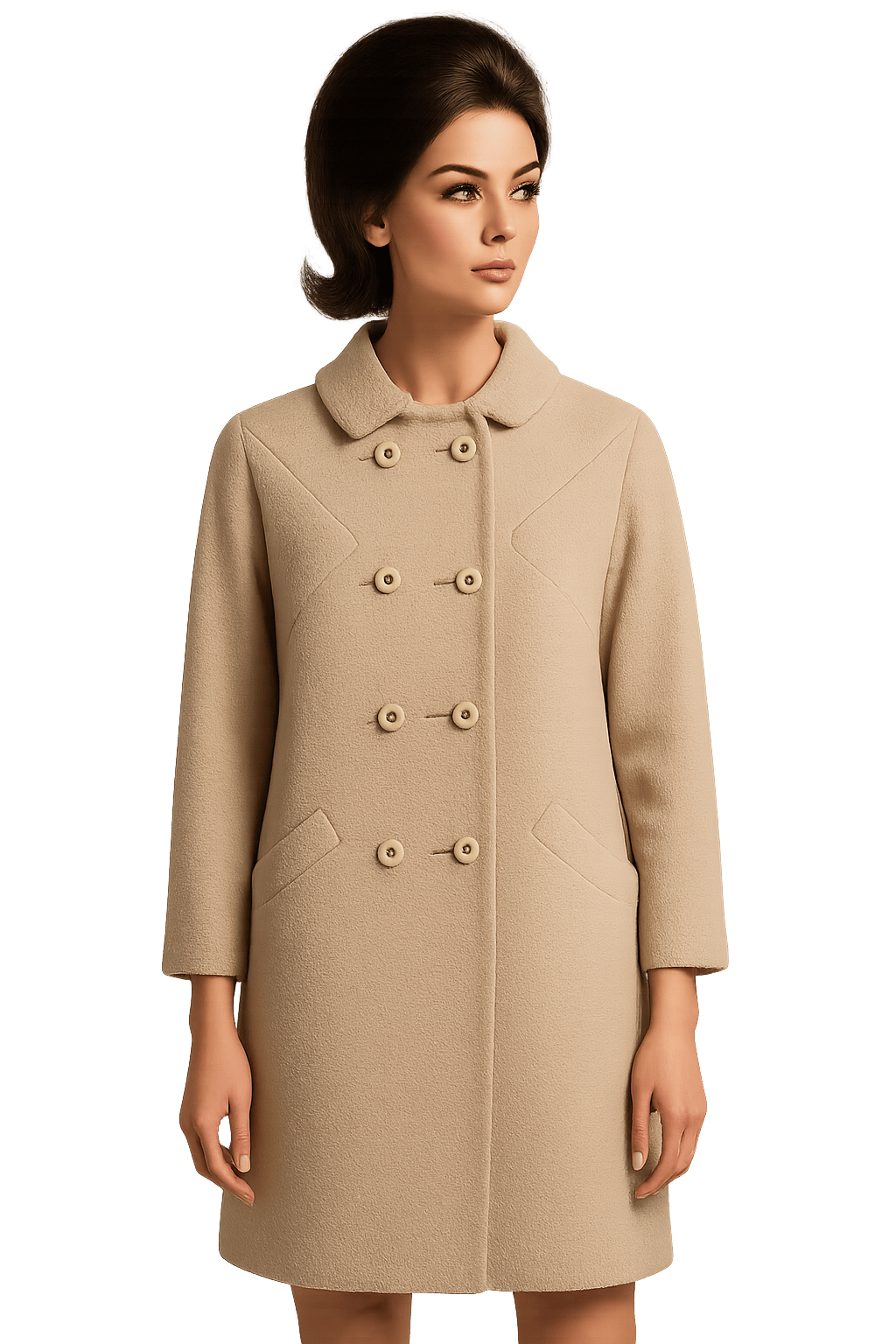 60s Women’s Double-Breasted - AI Generated