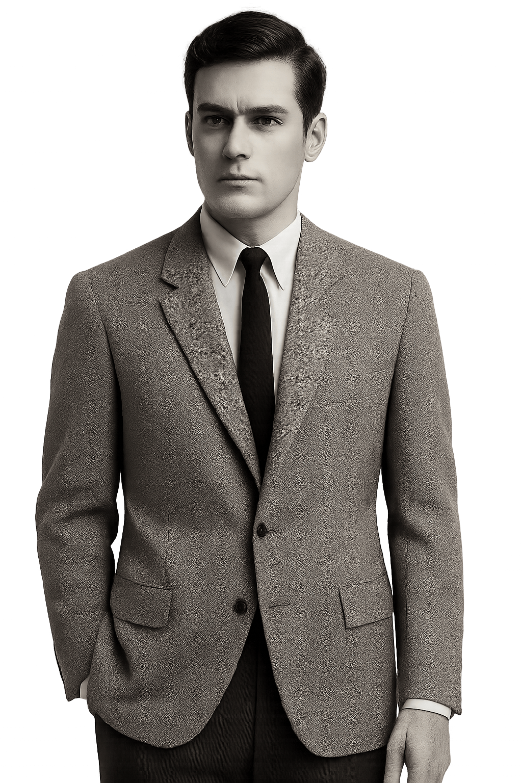 60s Herringbone Suit Jacket by - AI Generated