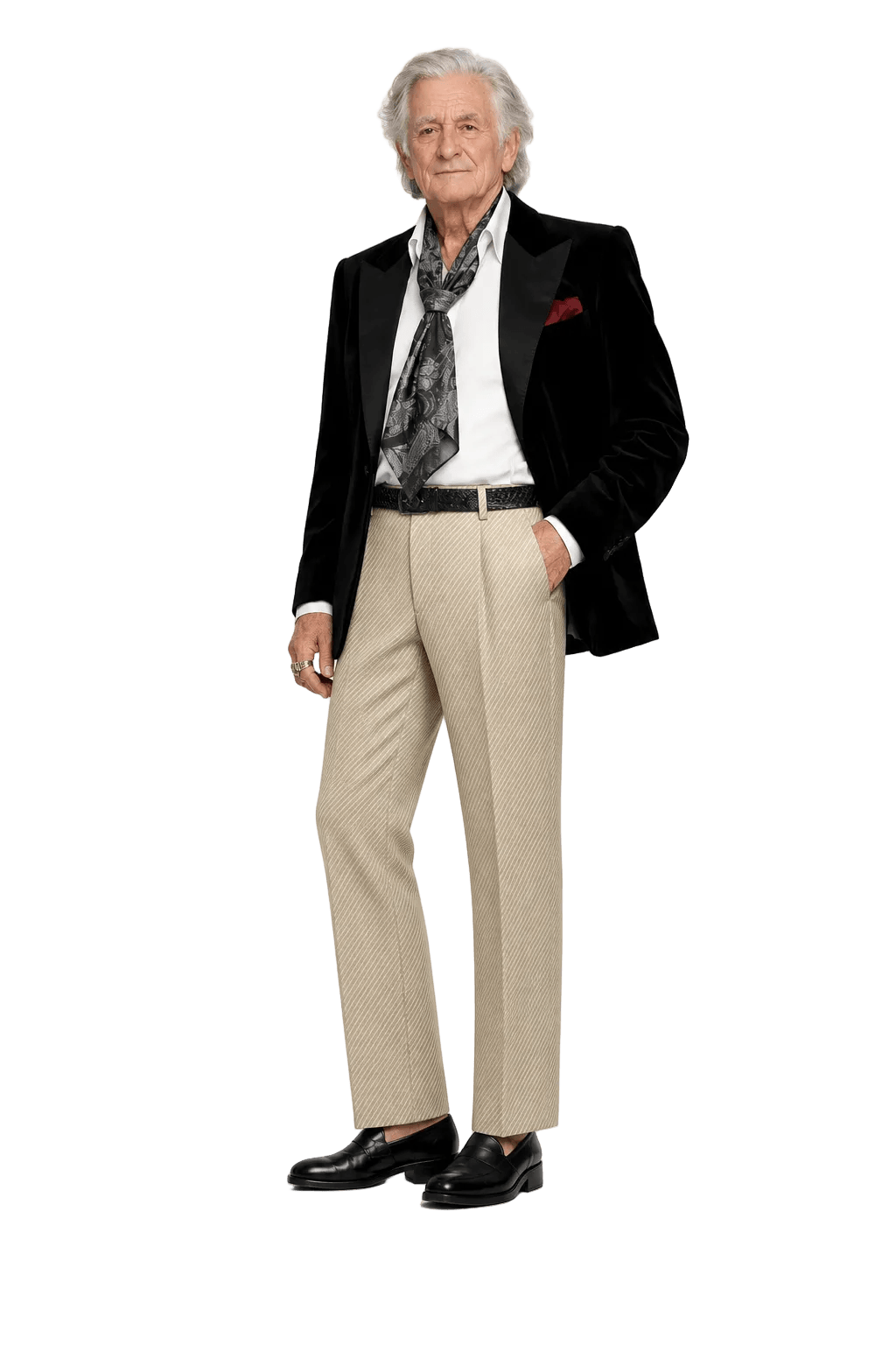 1970s Cream Corduroy Trousers - Model