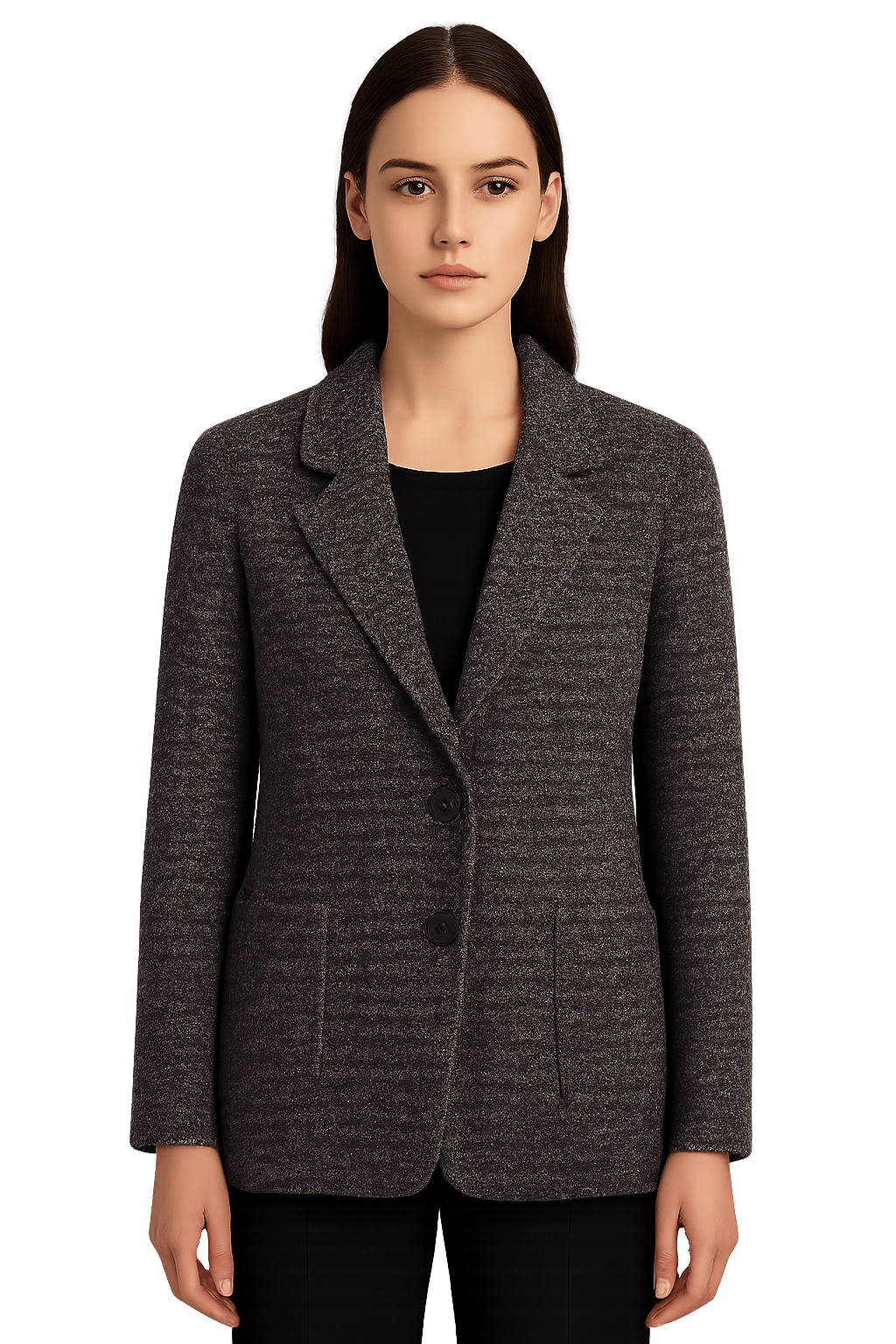 Womens Double-Breasted Tweed - AI Generated
