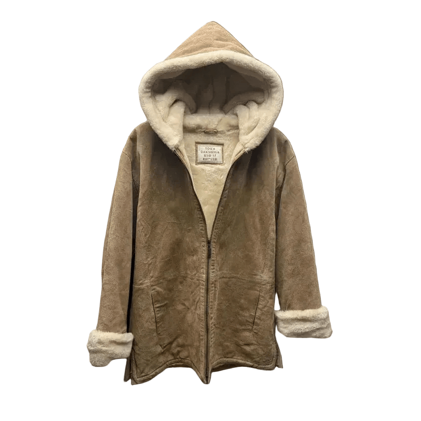 70s Hooded Washable Suede Jacket