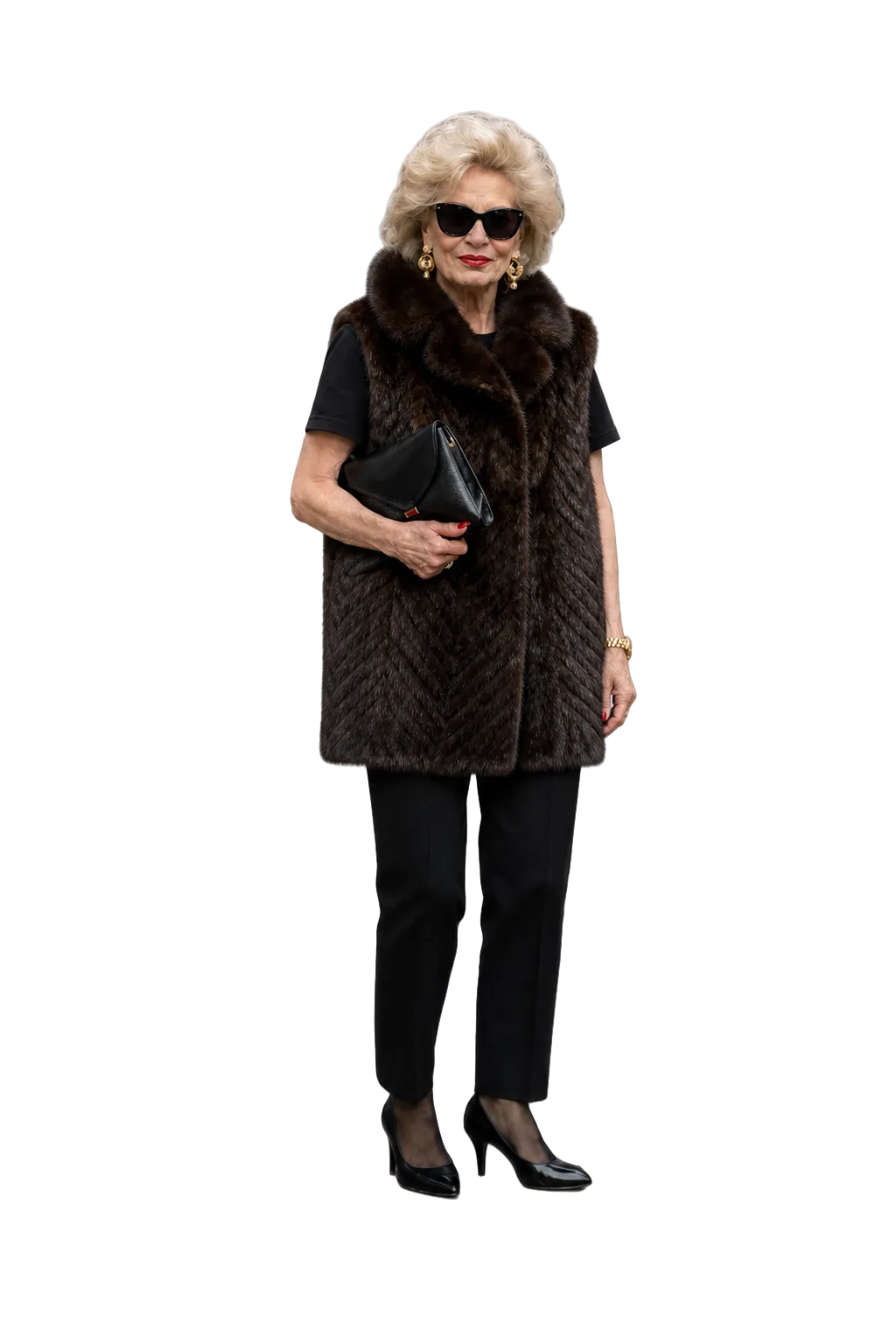 1980s Dark Brown Mink Fur Coat - Model