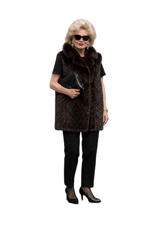 1980s Dark Brown Mink Fur Coat - Model