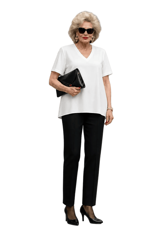 1980s White Cotton T-shirt - Model