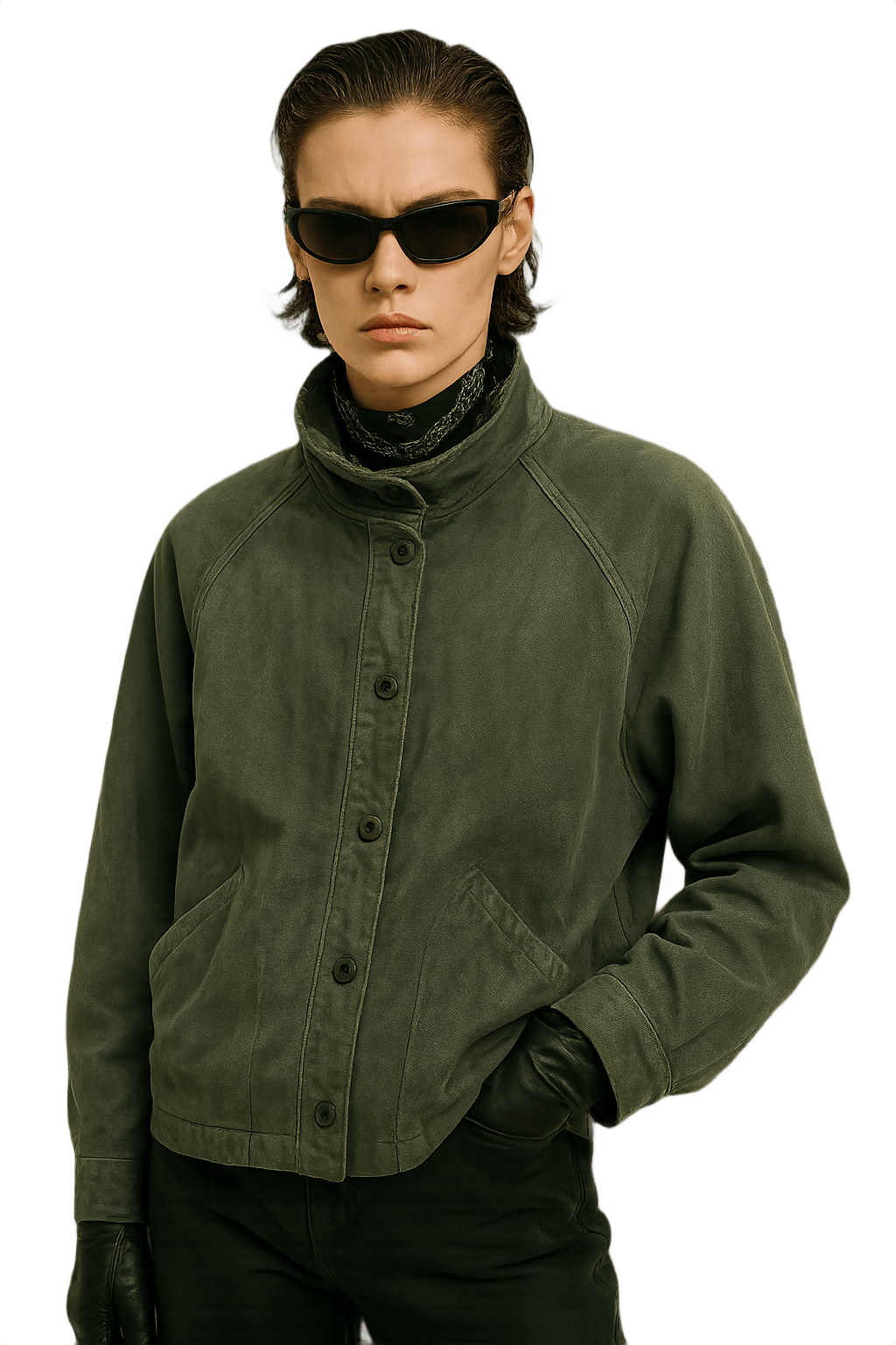 80s Unisex Oversized Jacket - Model