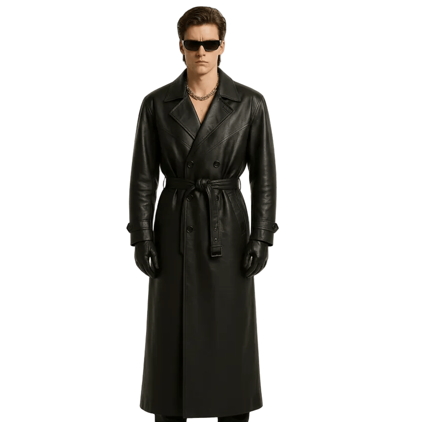 80s Unisex Black Leather - Model