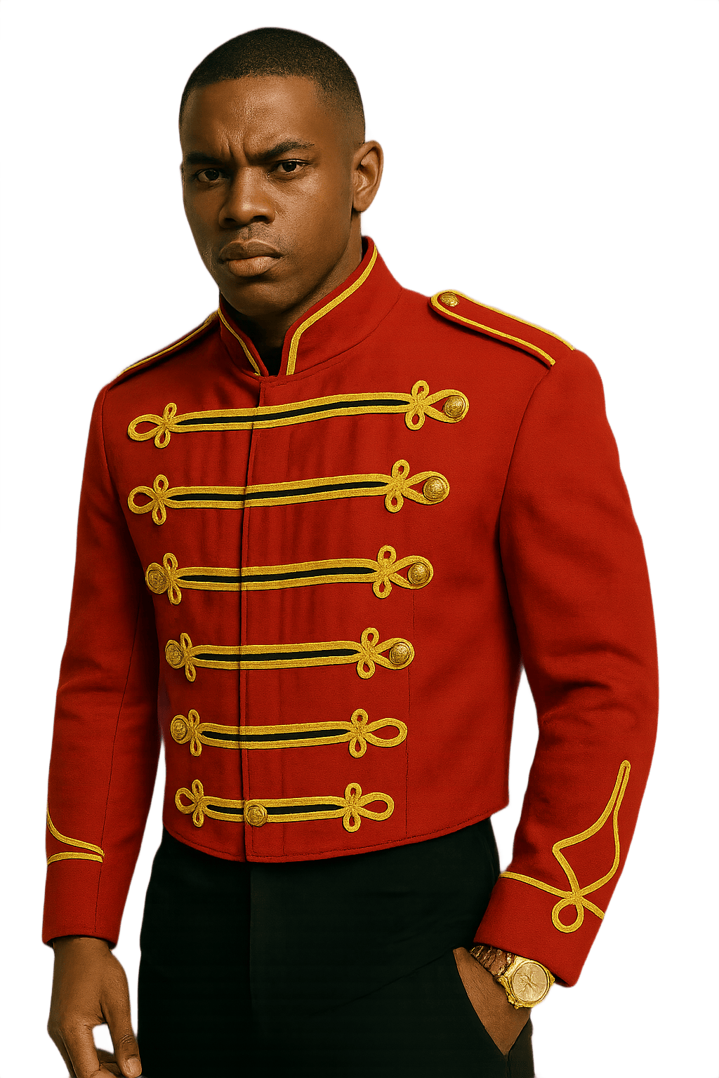 90s Military Style Cropped - Model