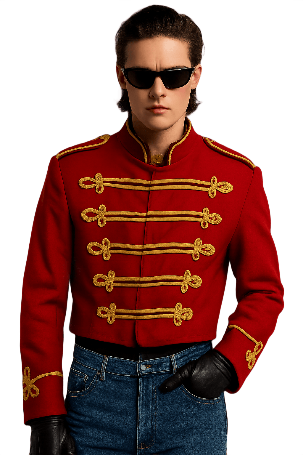 90s Unisex Military Style Jacket - Model
