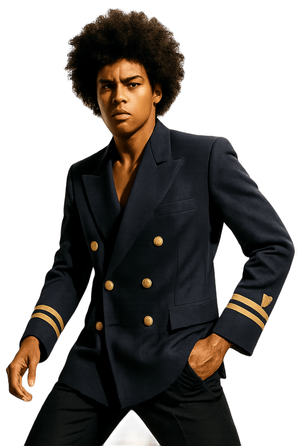80s Men's Blazer - Military - Model