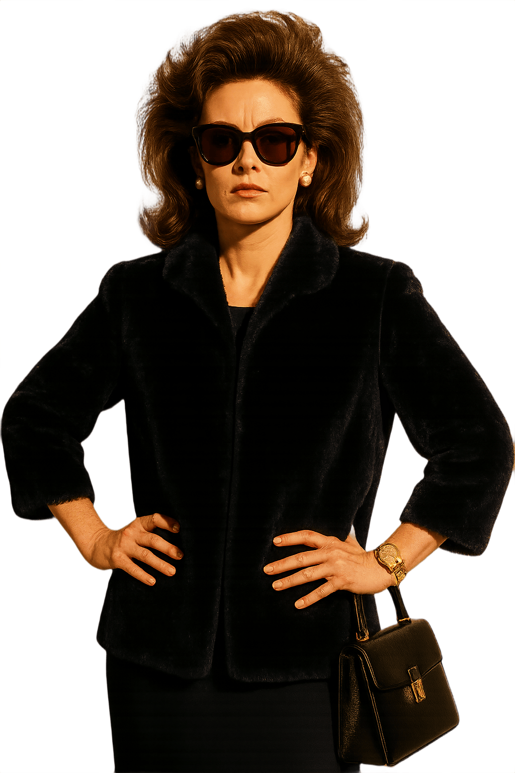 80s Women's Boxy Fit Faux Fur - Model