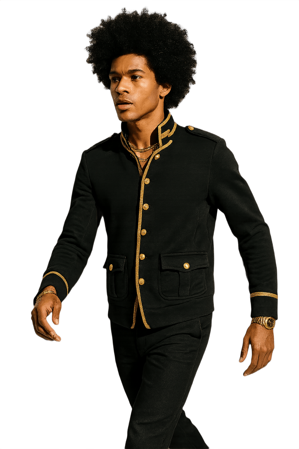 80s Military-Inspired Jacket - - Model