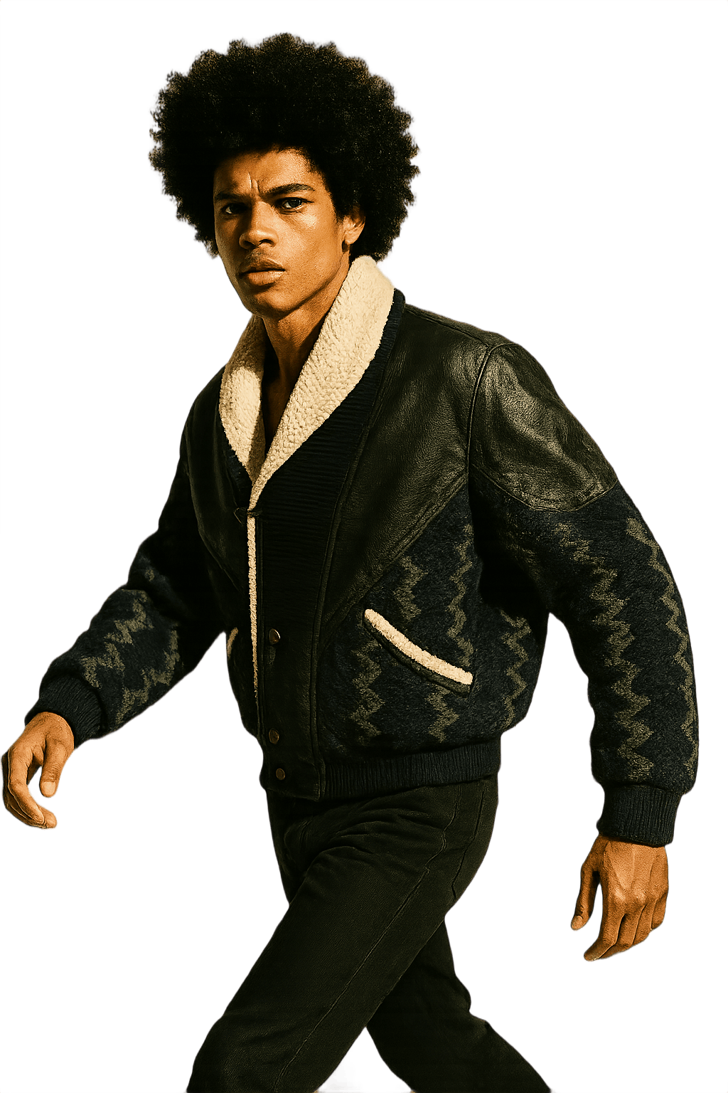 80s Men's Color-Blocked Jacket - Model