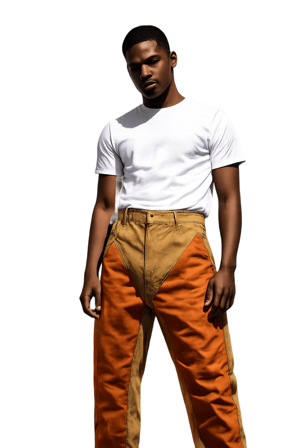 Vintage High-Waisted Pants | 90s Hip-Hop Style - Model