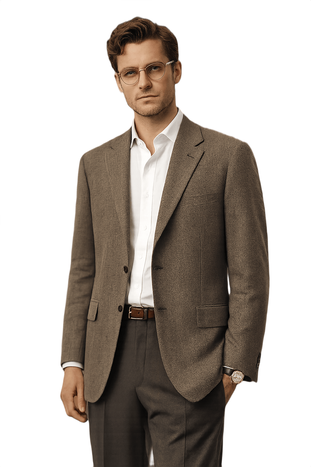 Classic Men's Blazer - Check Pattern, Large - Model