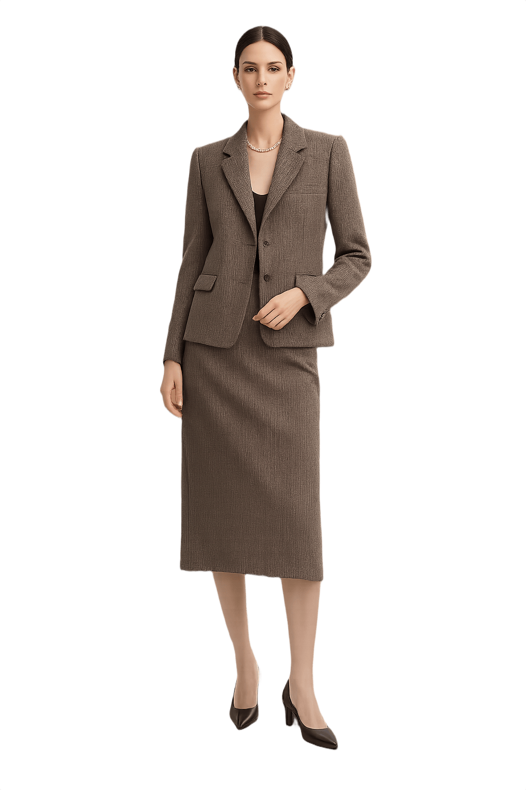 90s Womens Textured Fabric Set - Model
