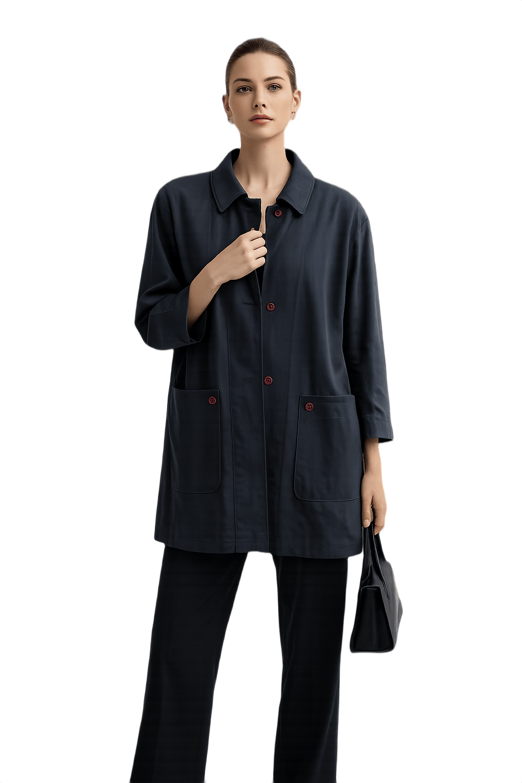 Casual Outerwear Jacket - Minimalist 90s Style - Model